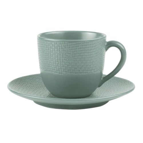 Tasse à café et sous-tasse vésuvio bleu 12 cl (lot de 6)