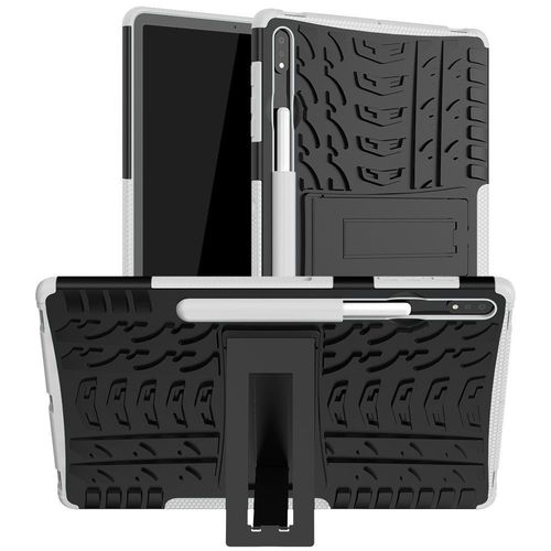 Housse Etui Coque Rigide Anti Choc Pour Samsung Galaxy Tab S7 Fe / S7 Plus / S8 Plus T730 / T736 / X800 / X806 (12,4 Pouces) - Blanc