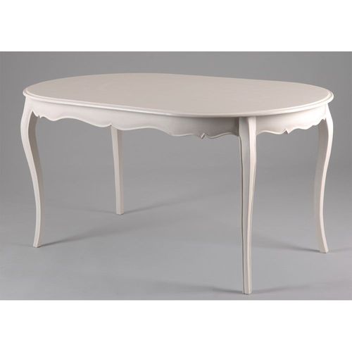Table À Manger 150 Cm En Bois Blanc - Charmy