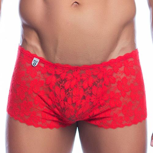 Boxer Sexy Boxer Sexy Dentelle Lace Mob Rouge Mob Eroticwear