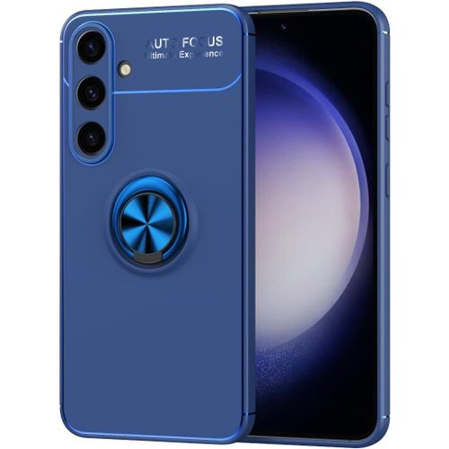 Coque Pour Samsung Galaxy S24 Plus Housse, Tpu Souple, Antichoc, Résistant Aux Rayures, Support D'anneau Rotatif À 360 Degrés, Pour Samsung Galaxy S24 Plus Étui.(Bleu)