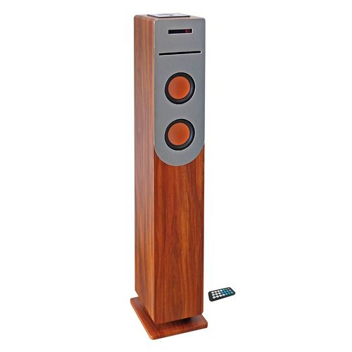 Tour de son finition Bois avec lecteur CD, Bluetooth, FM et USB, 100W + télécommande