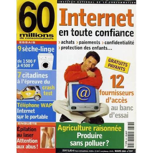 60 Millions De Consommateurs N° 337 : Internet En Toute Confiance