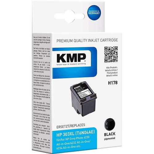 KMP H178 noir compatible av. HP T6N04AE 303 XL