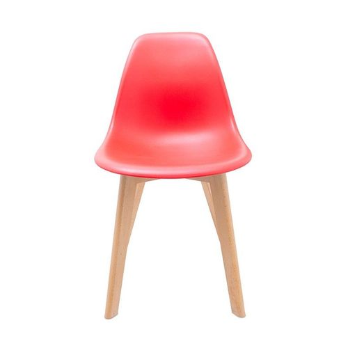 Chaise Design Avec Pieds En Bois De Hêtre School Rouge Gasoline