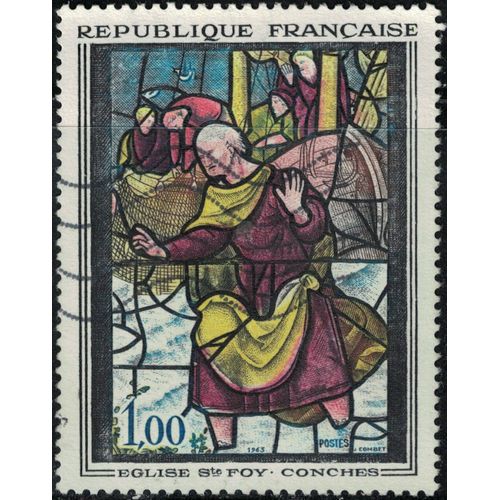 France 1963 Oblitéré Used Eglise Sainte Foy De Conches Y&t 1377 Su
