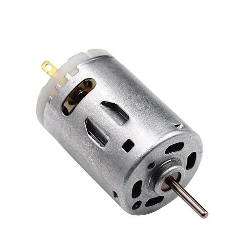 Moteur à balais à courant continu de 12V, Micro moteur à courant continu à grande vitesse, moteur à engrenages en acier inoxydable en métal brossé pour pièces d'outils électriques, RS-385