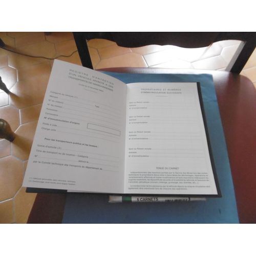 Carnet Entretien Pour Vehicule Exacompta 5080 Lot De 5