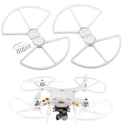 4 Pièces Bague De Protection D'hélice Anti-Collision Pour Dji Phantom 3 Blanc