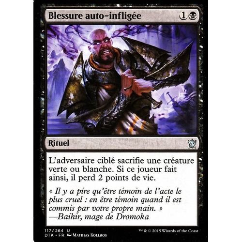 Blessure Auto- Infligée - Magic - Les Dragons De Tarkir - U - 117/264