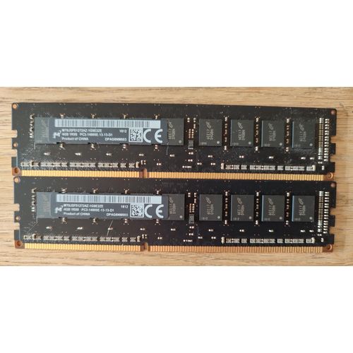 lot 2 barrettes memoire pour apple mac pro fin 2013 de 8go 2x4go