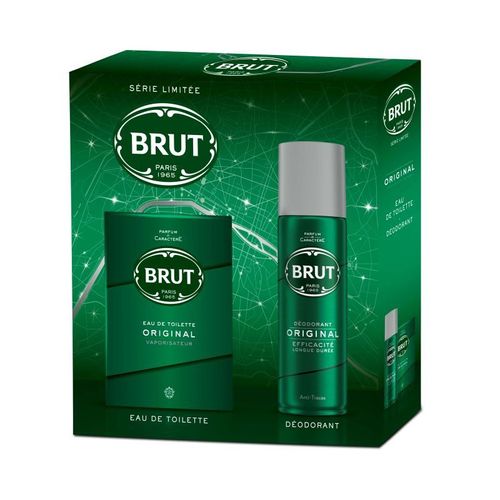 Brut - Coffret Cadeau Déodorant Bodyspray Anti-Traces & Eau De Toilette Original 