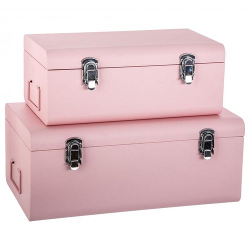 Lot De 2 Cantines Métal Atmosphera - Lot De 2 Cantines Métal Rose