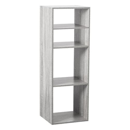 Étagère 2 Cases + 2 Étagères Mix Atmosphera - Étagère 2 Cases + 2 Etagères Gris-Étagère 2 Cases + 2 Etagères Gris - Gris