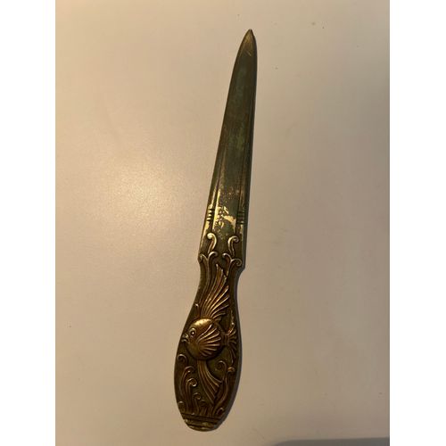 Coupe Papier Vitello Bronze - 1920 - Motif  Motif "Poisson"