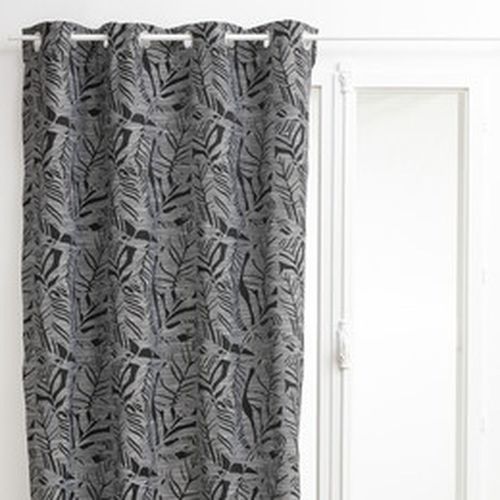 Rideau Tissage Jacquard Folha 140 X 260 Cm - Noir Et Blanc