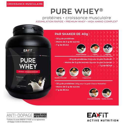 Eafit Pure Whey Vanille Intense - 2,2kg 