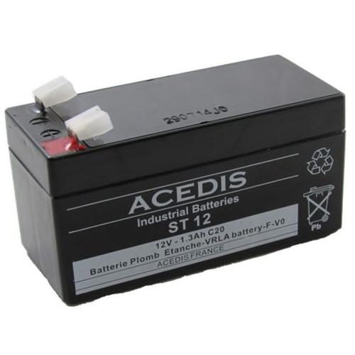 Batterie Plomb Etanche ACEDIS ST 12 - AGM VRLA, 12 V 1,3 Ah