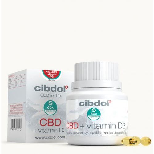Capsule Gélule 4% Cbd Et Vitamine D3 Cibdol 