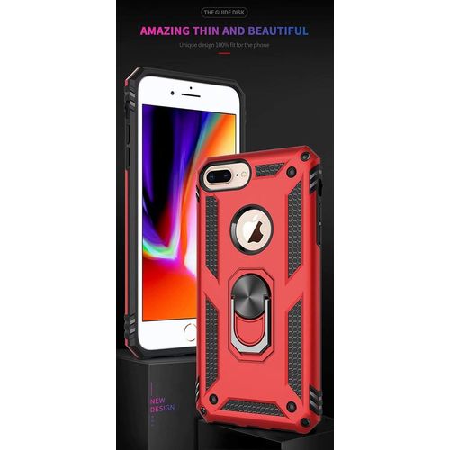Coque Iphone 6 Plus Avec Aimant Anneau Support, 360° Double Couche Renforcée Défense Bumper Antichoc Armure Housse Etui Avec Protection Écran Pour Iphone 6 Plus, Or Rose