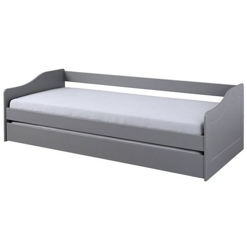 Paris Prix - Lit Banquette Enfant "Malta" 90x200cm Gris