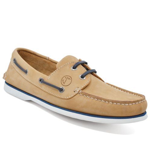 Chaussures Bateau Pour Homme Seajure Cofete En Cuir Nubuck Camel