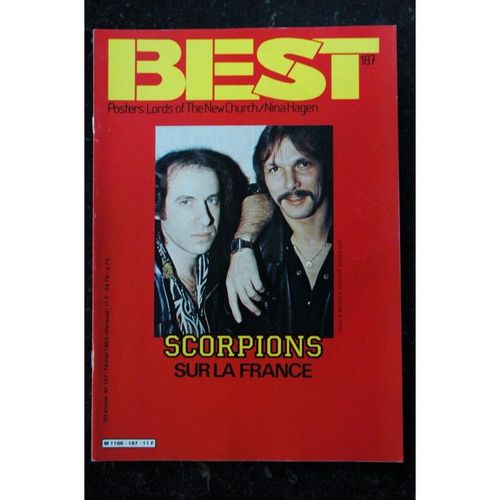 Best 187 Fevrier 1984 Scorpions Charlelie Couture Texas Simple Mind + Posters Nina Hagen