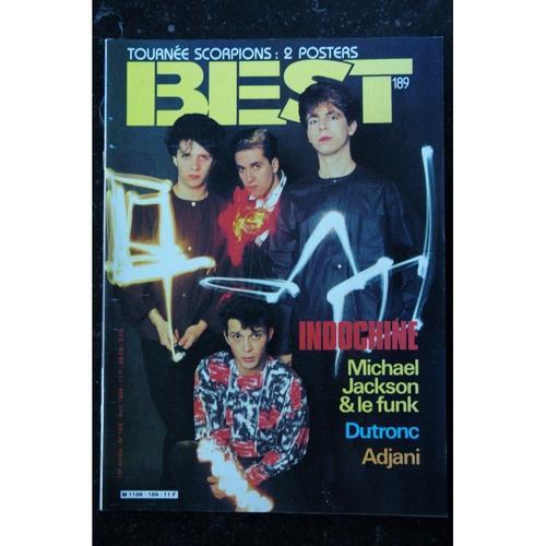 Best 189 Avril 1984 Cover Indochine Michael Jackson Adjani Dutronc + Posters Scorpions Tournee