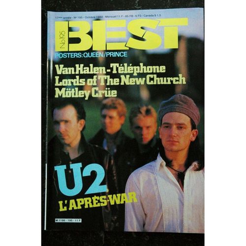 Best 195 Octobre 1984 Van Halen Telephone Lords Of The New Church U2 Motley Crue + Posters Queen Prince