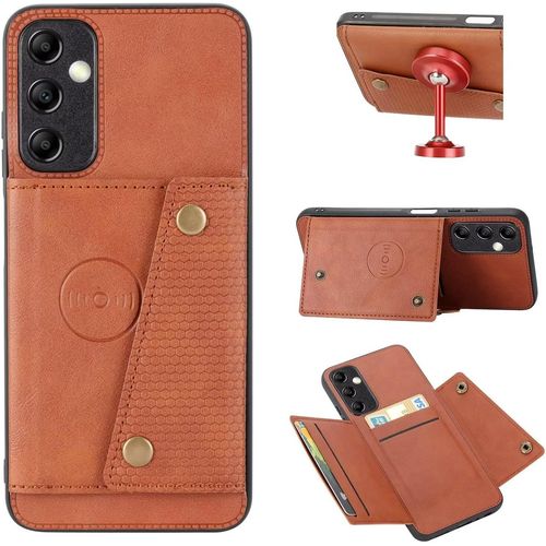 Compatible Avec Coque Samsung Galaxy A05s 4g, Etui En Cuir De Téléphone Avec Emplacement De Cartes Coque+Film De Protection D?Écran Téléphone Portable Stand Housse-Marron
