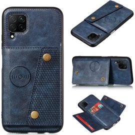 Compatible Avec Coque Samsung Galaxy A12, Etui En Cuir De Téléphone Avec Emplacement De Cartes Coque+Film De Protection D?Écran Téléphone Portable Stand Housse-Bleu