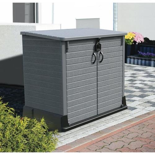 Armoire De Rangement Ou Cache Poubelle Pour 2 Poubelles Storeaway Duramax - 850 L - Gris