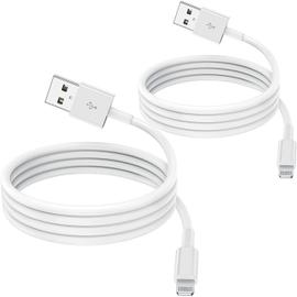 Quntis Lot de 3 Câble de Chargeur iPhone 2M, MFi Certifié Câble, Fil  Lightning Charge Rapide