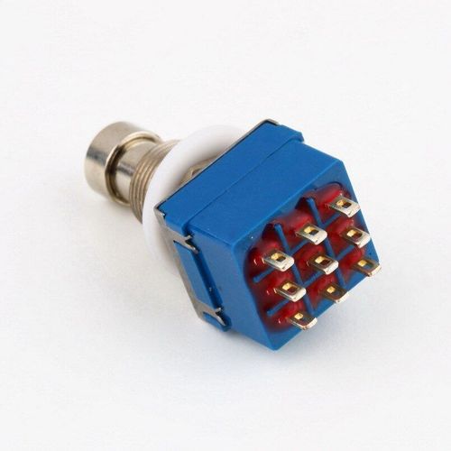 Boîte À Pédales À Effets De Guitare 3pdt, 9 Broches, Pédale Avec Interrupteur En Métal Au Pied, True Bypass, Bleu, Pratique, Accessoires De Guitare