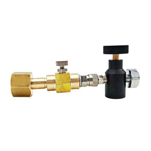 Adaptateur de remplissage de cylindre pour SodaStream, commutateur de surpression, connecteur W21.8-14 en cuivre avec Soda noir, jauge Asa1500 Psi