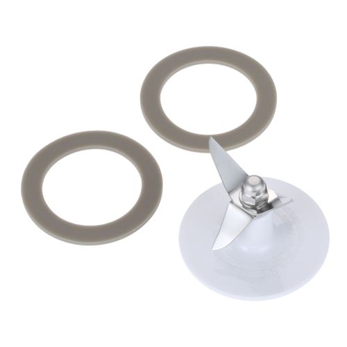 Ensemble de 3 lames de mélangeur + bague d'étanchéité SPB-456-2, convient pour Cuisinart CB-18/SPB-6 série SmartPower Duet robot culinaire blanc