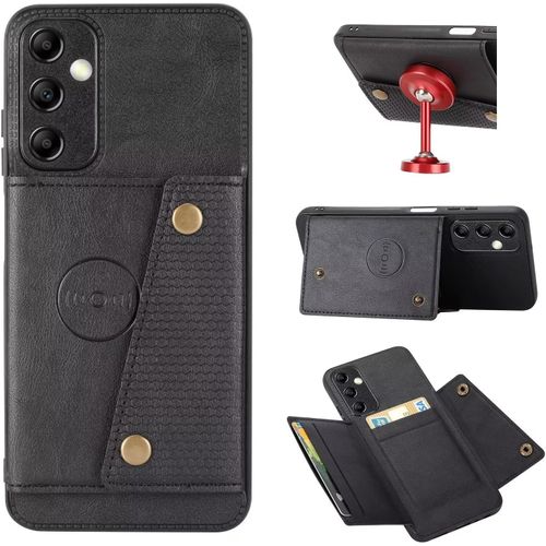 Compatible Avec Coque Samsung Galaxy A05s 4g, Etui En Cuir De Téléphone Avec Emplacement De Cartes Coque+Film De Protection D?Écran Téléphone Portable Stand Housse-Noir