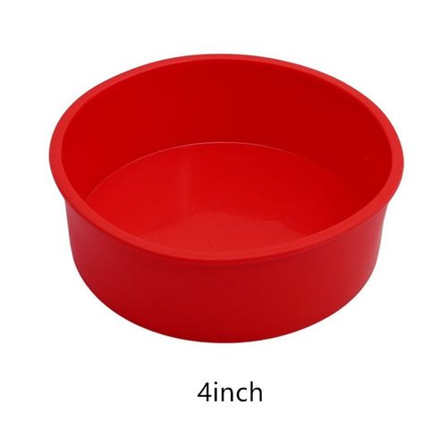 Moules À Gâteaux En Silicone De 4/6/8 Pouces, Desserts À Mousse, Poêle Ronde Rouge, Plateau À Crêpes De Pâtisserie, Bricolage, Four De Cuisine, Ustensiles De Cuisson