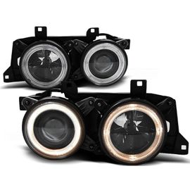 Phares Avant Bmw E32/E34 Angel Eyes Noir