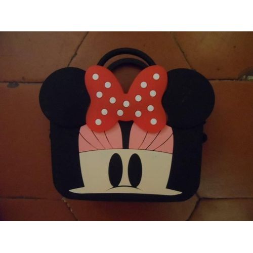 Mini sac caoutchouc noir MINNIE MOUSE