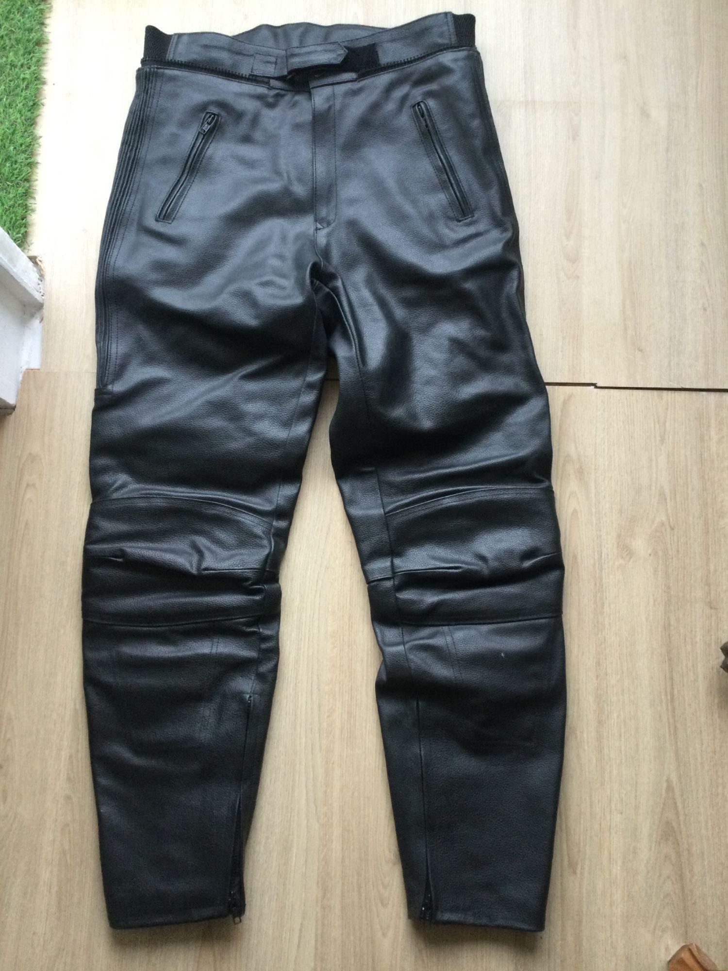 Pantalons cuir en cuir vachette-ref TROUSER noir vachette-noir