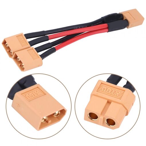 Connecteur Plaqué Or Pour Batterie RC Lipo - Prise X Mâle Et Femelle - Compatible Modélisme