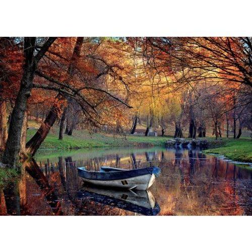 Puzzle Adulte : Bateau Sur Le Lac - 2000 Pieces - Collection Paysage Foret - Nouveauté Nature - Rivière Barque