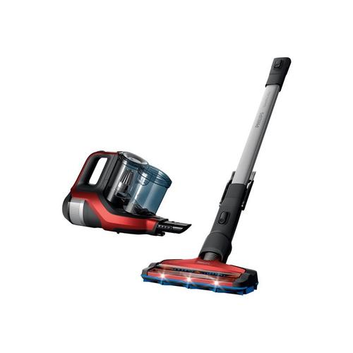 Philips SpeedPro Max XC7043 - Aspirateur - balai/à main (2-en-1) - sans sac - sans fil - rouge flamboyant