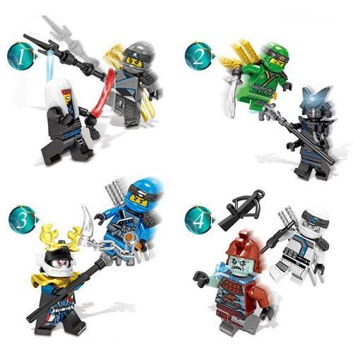 24 Pièces Ensemble Ninja Masters Spinjitzu Kai Cole Zane Lloyd Mini Figurines Blocs De Construction Briques Collection Enfants Jouets