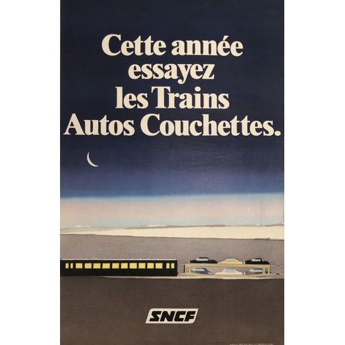 Affiche Sncf Auto Couchette