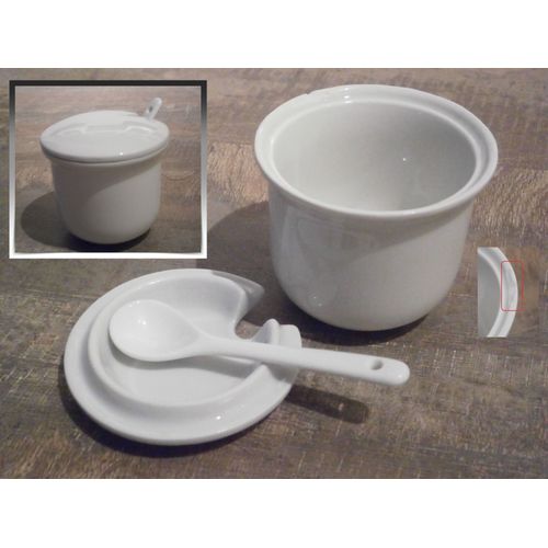 Moutardier Porcelaine Blanche