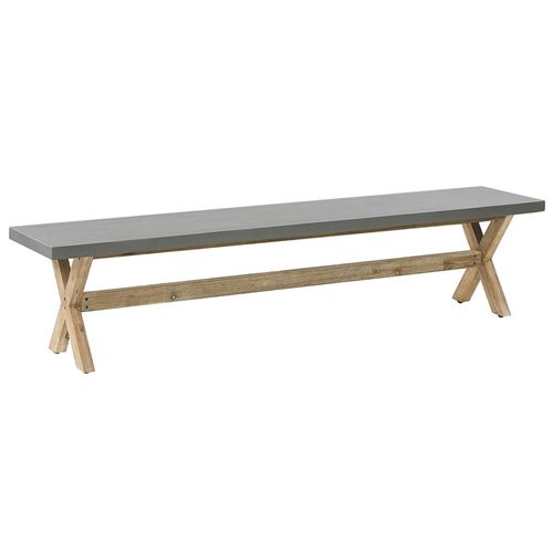 Banc Béton 200 Cm Gris Olbia