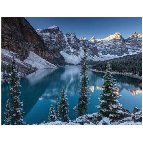 Puzzle Adulte 2000 Pieces : Montagne Et Lac : Vallée Des Dix Lac - Collection Paysage Canada - Hivers Neige