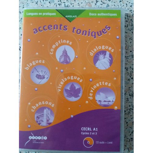 Accents Toniques Anglais Cecrl A1 Cd Audio Et Livret